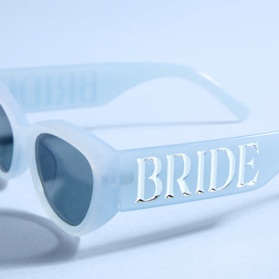 Something Blue Sunnies - bride embossed sunglasses