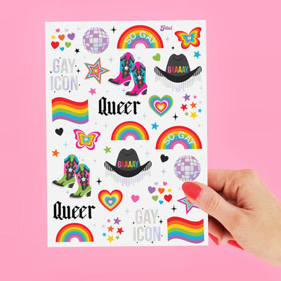 Gay Icon Tats - 52 temporary tattoos