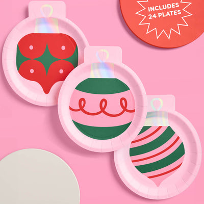 Ornament Plates - 24 paper plates
