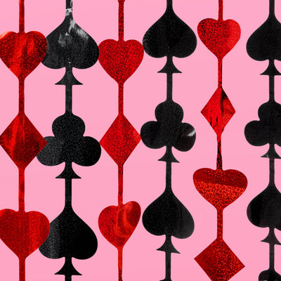 Feeling Lucky Curtain - red and black foil curtain