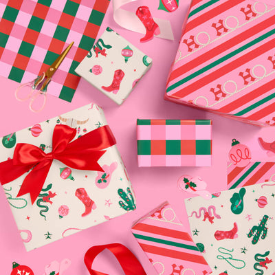 HO-down Wrapping Paper - 12 sheets + 16 tags