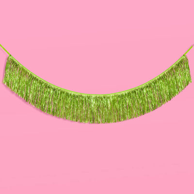 Limelight Fringe - lime green foil banner