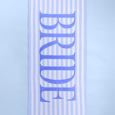 Coastal Bride Beach Towel - striped cotton towel