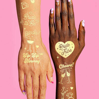 Sippin’ Pretty Tats -  54 foil temporary tattoos