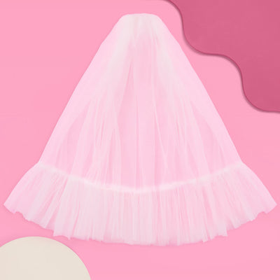 Ruffled Romance Veil - white bridal veil w. ruffle