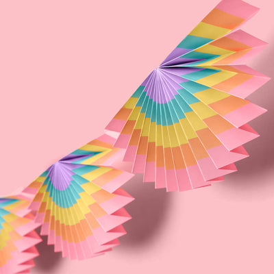 Rainbow Banner - paper fan banner