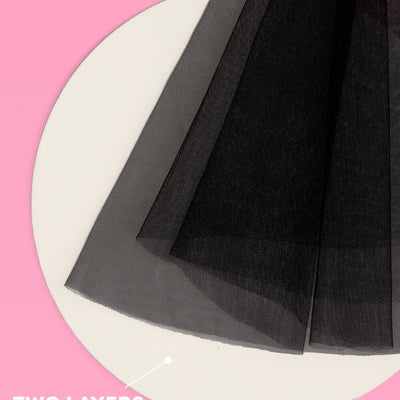 Bride or Die Veil - black tulle veil