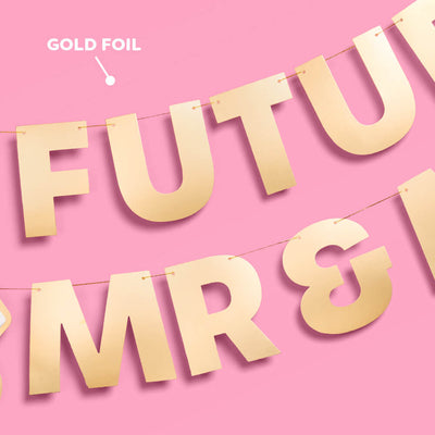 Future Mr & Mrs Banner - 3D paper banner