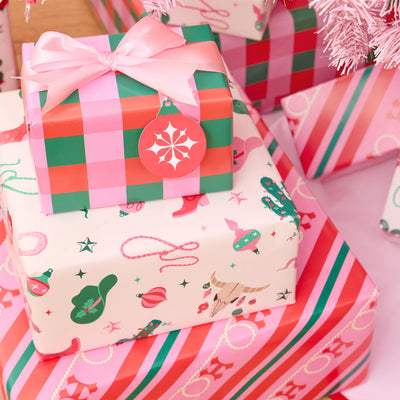 HO-down Wrapping Paper - 12 sheets + 16 tags