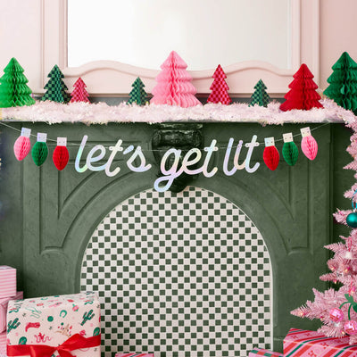 Let's Get Lit Banner - 3D paper banner