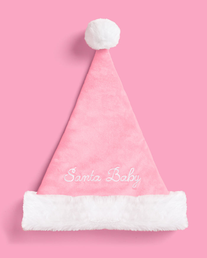 Santa Baby Hat - embroidered cotton hat