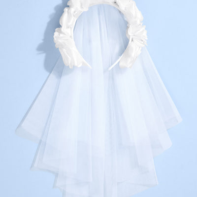 The Rosette Veil - premium headband w. tulle veil