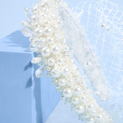 The Pearl Veilette - premium headband w. veil