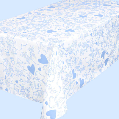 Something Blue Tablecloth - washable tablecloth