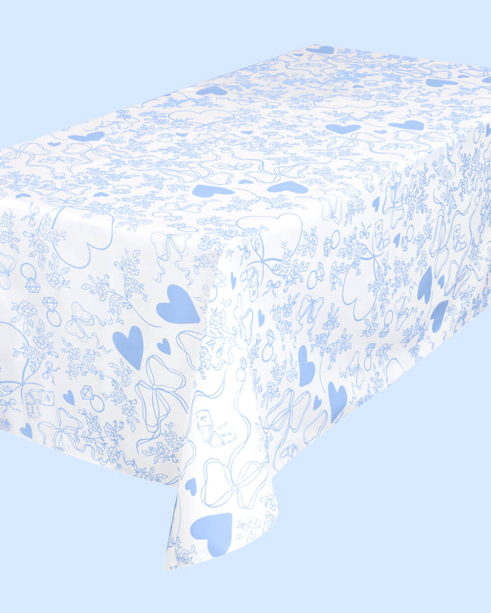 Something Blue Tablecloth - washable tablecloth
