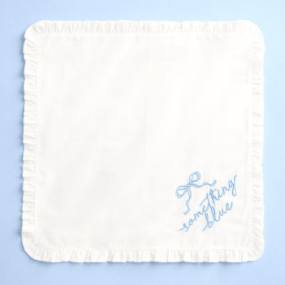 Something Blue Hanky - embroidered handkerchief
