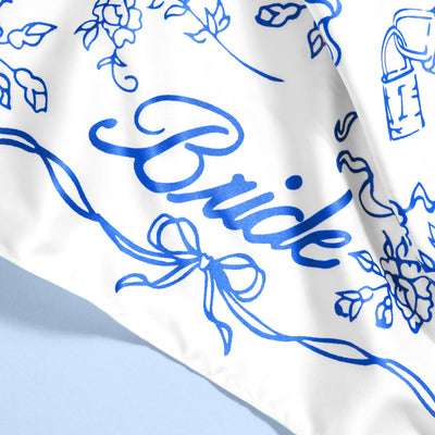 Something Blue Headscarf - white silk bride head scarf