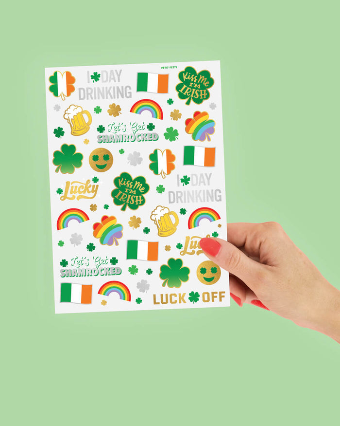 Shamrocked Tats - 54 foil temporary tattoos