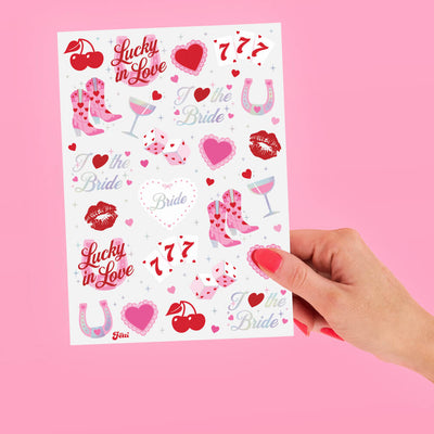 Lucky in Love Tats - 54 temporary tattoos