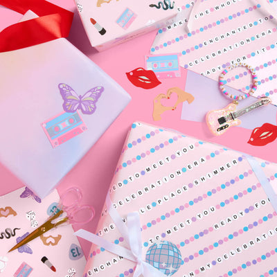 Gifting Era Wrapping Paper - 12 sheets + 16 tags