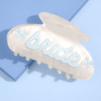 Something Blue Clip - pearl acrylic claw clip