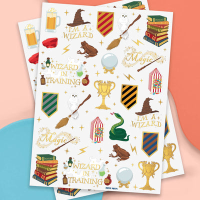 Wizard in Training Tats - 60 foil temporary tattoos