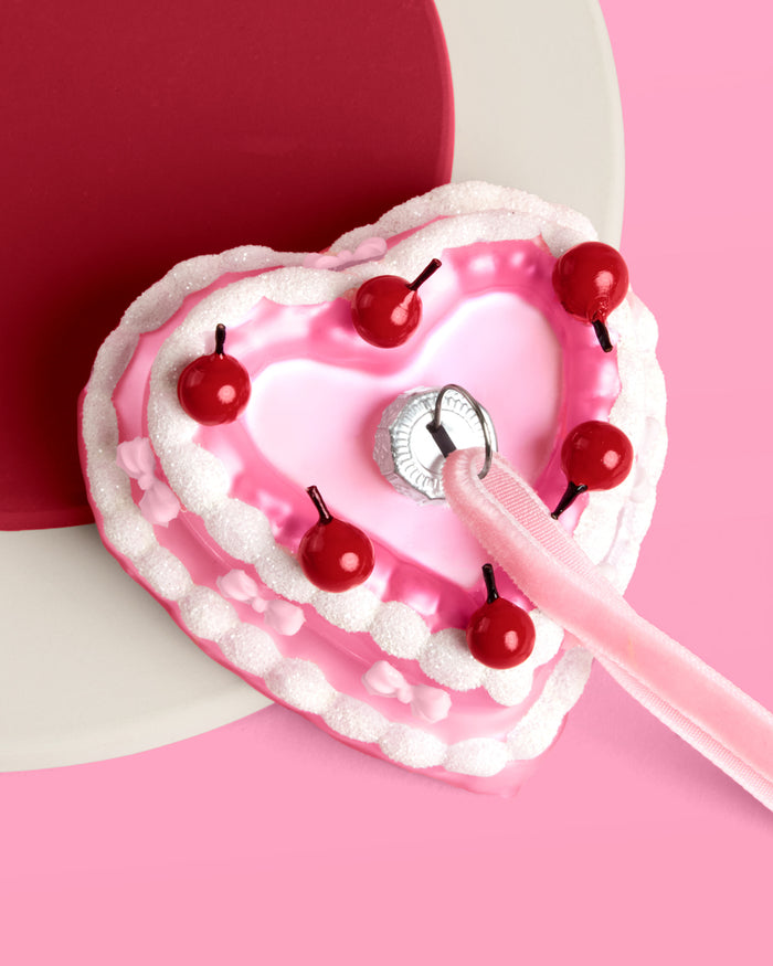 Sweetheart Cake Ornament - pink ornament