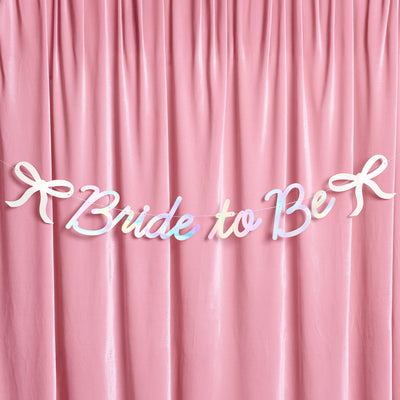 Tying The Knot Banner - iridescent foil banner