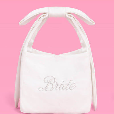 The Bride Purse - embroidered satin bag