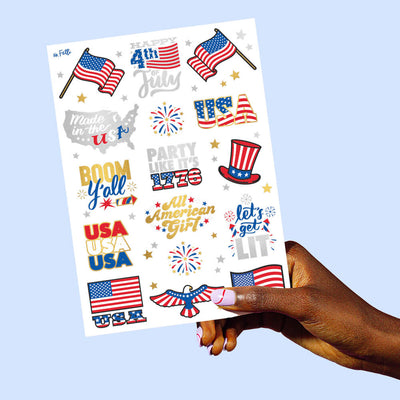 Let's Get Lit Tats - 30 foil temporary tattoos