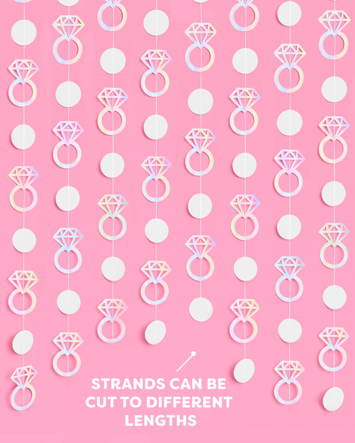 Engaged Era Garland - iridescent foil backdrop