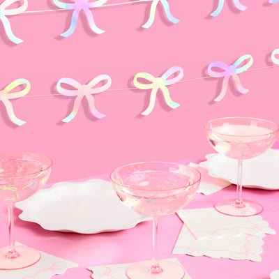 Tying the Knot Garland - iridescent foil backdrop