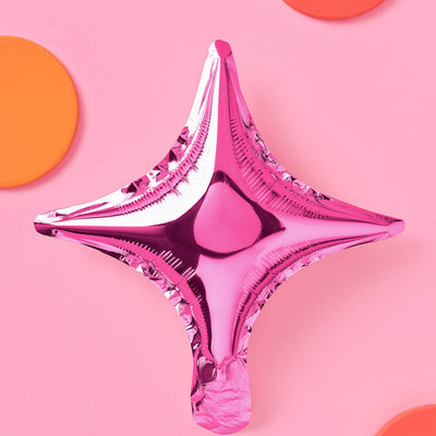 Pink Sparkle Balloon - 6 pc pink foil set