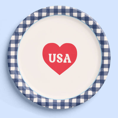 All American Plates - 24 paper plates