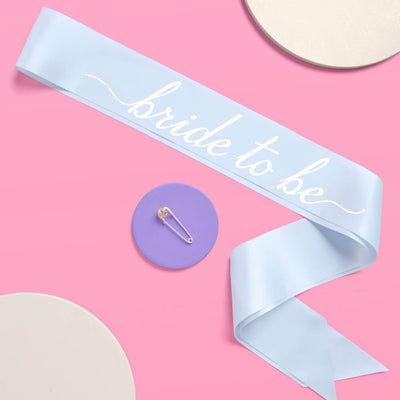 Something Blue Sash - blue satin sash