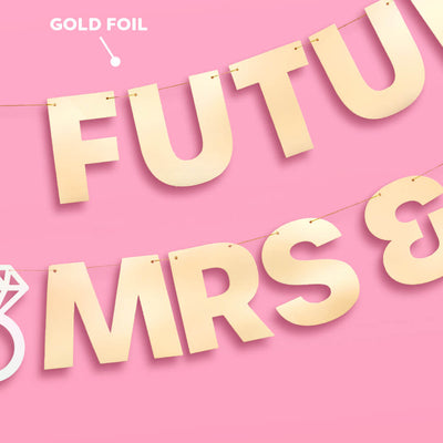 Future Mrs & Mrs Banner - 3D paper banner