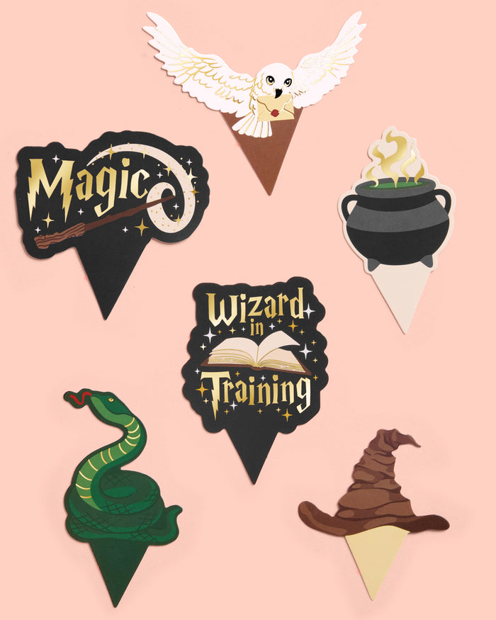 Wizard Cupcake Set - 24 sets of liners + toppers