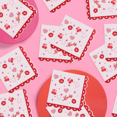 Lucky in Love Napkins - 25 paper napkins