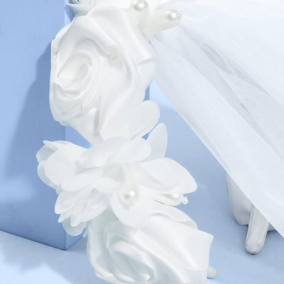 The Rosette Veil - premium headband w. tulle veil