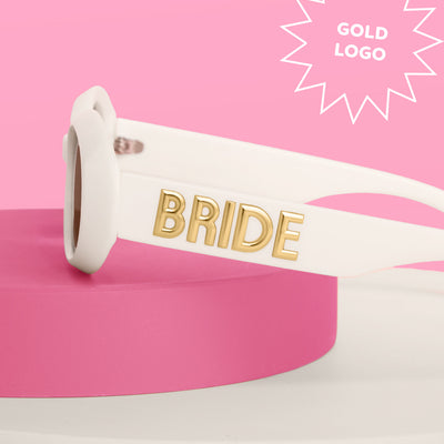 White Bride Sunnies - bride embossed sunglasses