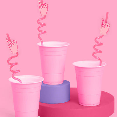 Bling Ring Straws - 12 reusable straws