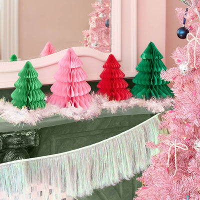 Very Merry Tree Set - 4 accordion tissue paper trees