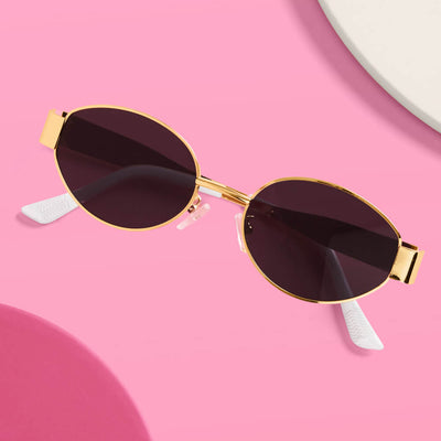 Golden Bride Sunnies - pearl embossed sunglasses