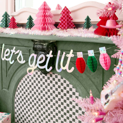 Let's Get Lit Banner - 3D paper banner