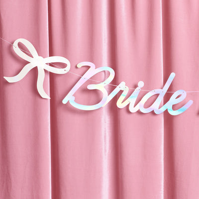 Tying The Knot Banner - iridescent foil banner