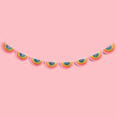 Rainbow Banner - paper fan banner