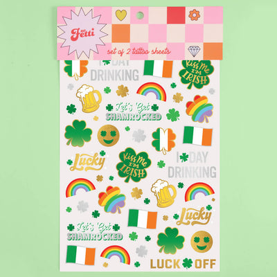 Shamrocked Tats - 54 foil temporary tattoos