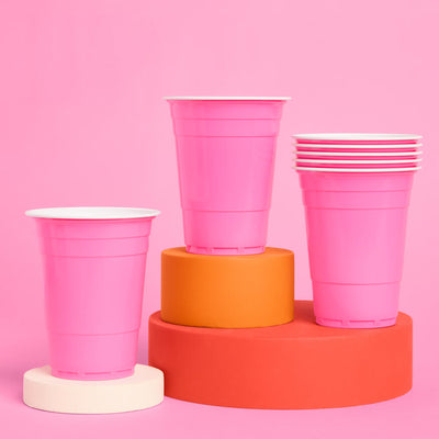 Pink Friday Cups - 50 matte pink 16 oz cups