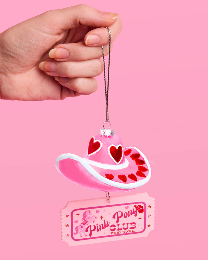 Pink Pony Club Ornament - glass ornament