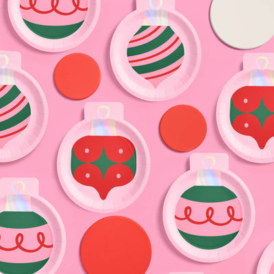 Ornament Plates - 24 paper plates